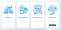 Types of artificial intelligence blue onboarding mobile app screen