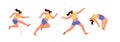 Types of athletics running jumping throwing