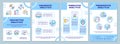 Types of business analytics blue brochure template