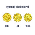 Types of Cholesterol vector to use for education