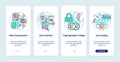 Types of coding onboarding mobile app screen