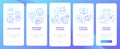 Types of customers blue gradient onboarding mobile app screen Royalty Free Stock Photo