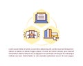 Types of digital libraries concept icon with text