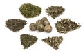 Types of elite chineese green tea Royalty Free Stock Photo