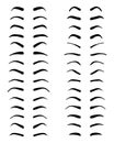 Types of eyebrows