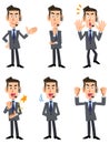 6 types of gestures and facial expressions of a man