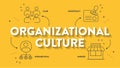 Types of Organizational Culture infographics chart diagram presentation with icon vector template has clan, adhocracy,