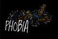 Types of Phobia Royalty Free Stock Photo