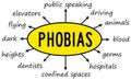 types of phobias Royalty Free Stock Photo