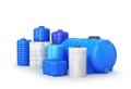 types of plastic water storage tank Royalty Free Stock Photo