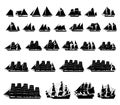 Types of sailboats Royalty Free Stock Photo