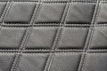 types of seams of eco leather cover car seat Royalty Free Stock Photo