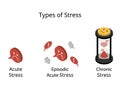 types of stress for acute stress, episodic, chronic stress Royalty Free Stock Photo