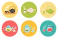 Types of tea. Vector isolated illustration Royalty Free Stock Photo