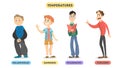 Types of temperaments. Royalty Free Stock Photo