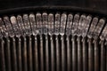 Types of vintage typewriter close-up Royalty Free Stock Photo