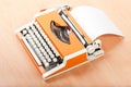 Typescript typing typewriter Royalty Free Stock Photo