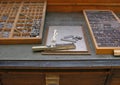 Typesetters' room Royalty Free Stock Photo