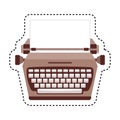 typewrite retro isolated icon