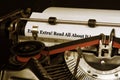 Typewriter banner
