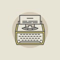 Typewriter colorful icon