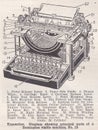 Vintage diagram of a Remington visible machine No. 10 Remington Typewriter 1930s