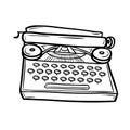 Typewriter in doodle style Royalty Free Stock Photo
