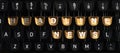 Typewriter with HEADLINE NEWS buttons Royalty Free Stock Photo