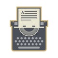 Typewriter icon or sign Royalty Free Stock Photo