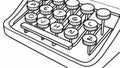 Typewriter illustration, vintage writing machine, classic office tool vector design Generative AI