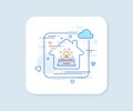 Typewriter line icon. Creativity sign. Vector