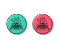 Typewriter line icon. Creativity sign. Vector Royalty Free Stock Photo