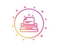 Typewriter line icon. Documentation sign. Vector Royalty Free Stock Photo