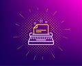 Typewriter line icon. Documentation sign. Vector Royalty Free Stock Photo