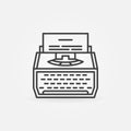 Typewriter line icon