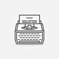 Typewriter line icon