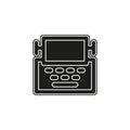 typewriter machine icon - type letter machine - keyboard typeing icon Royalty Free Stock Photo