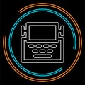 Typewriter machine icon - type letter machine Royalty Free Stock Photo