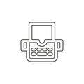Typewriter machine icon - type letter machine Royalty Free Stock Photo