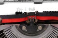 typewriter with a message of affirmation YES I CAN symbolizing determination confidence and the power of words