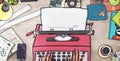 Typewriter Message Machine Retro Keyboard Concept
