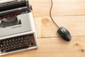 The typewriter and mouse Royalty Free Stock Photo