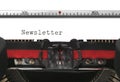 Typewriter Newsletter Royalty Free Stock Photo