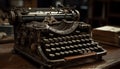 Typewriter old fashioned machinery for antique communication generated by AI Royalty Free Stock Photo