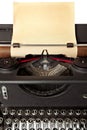 Typewriter with Old Paper Royalty Free Stock Photo