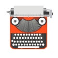 Typewriter old, vintage vector writer illustration. Retro type