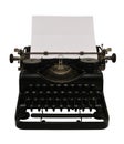 Typewriter with paper