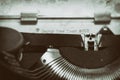 Vintage typewriter with a text Royalty Free Stock Photo