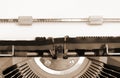 typewriter sheet is ideal for personalization with Sepia Effect Royalty Free Stock Photo