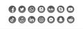 Typewriter social buttons icons